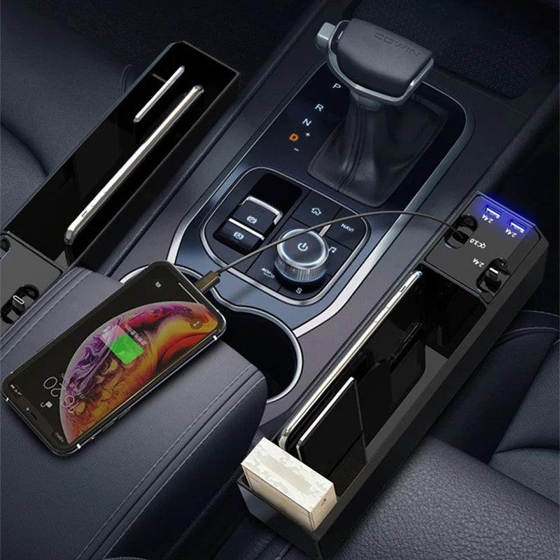 ChargeGuard™ Car Organizer with Charger Cable