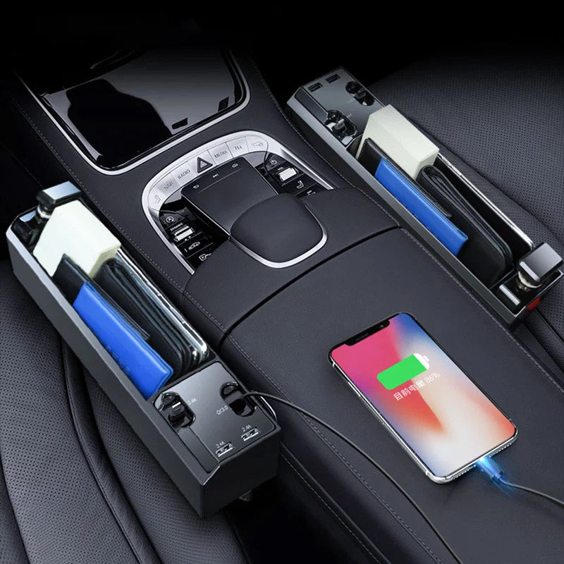 ChargeGuard™ Car Organizer with Charger Cable