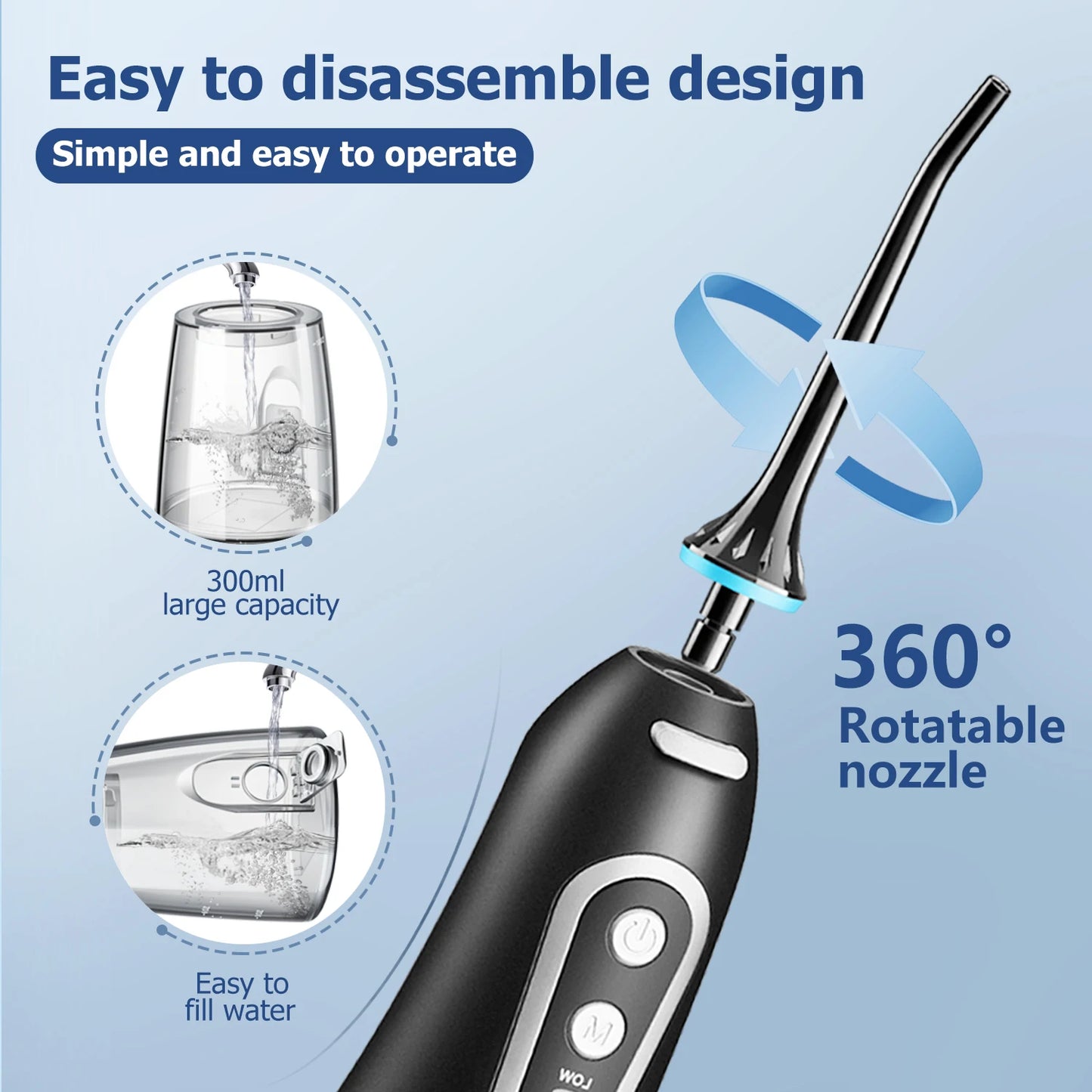 AquaGlow™ USB Rechargeable Oral Irrigator